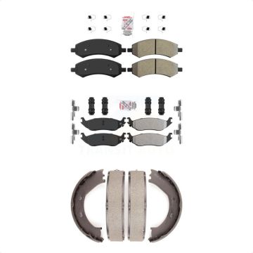 Front Rear Semi-Metallic Disc Brake Pads Kit For Dodge Ram 1500 Chrysler Aspen Durango KNN-100537
