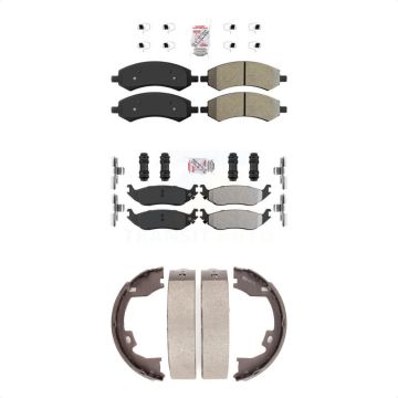 Front Rear Semi-Metallic Disc Brake Pads Kit For 07-08 Dodge Ram 1500 With 8 Lug Wheels KNN-100547