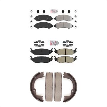 Front Rear Semi-Metallic Disc Brake Pads Kit For Ram 1500 Classic Dodge Chrysler Aspen KNN-100550