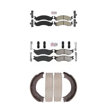 Front Rear Semi-Metallic Disc Brake Pads Kit For 2001-2002 Dodge Ram 2500 3500 KNN-100554