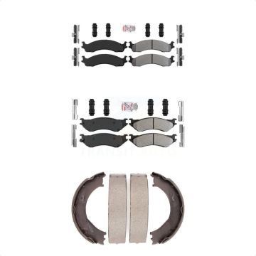 Front Rear Semi-Metallic Disc Brake Pads Kit For 2001-2002 Dodge Ram 2500 3500 KNN-100555