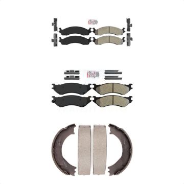 Front Rear Semi-Metallic Disc Brake Pads Kit For 2001-2002 Dodge Ram 2500 3500 KNN-100556