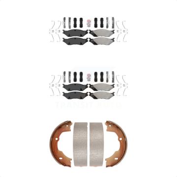 Front Rear Semi-Metallic Disc Brake Pads Kit For Ford F-450 Super Duty F-550 LCF F-59 KNN-100564