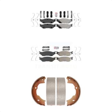Front Rear Semi-Metallic Disc Brake Pads Kit For Ford F-450 Super Duty F-550 LCF F-59 KNN-100566