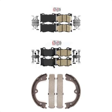 Front Rear Ceramic Disc Brake Pads Kit For 2009-2013 INFINITI FX50 KNN-100573