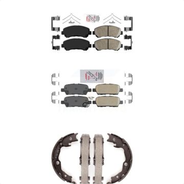 Front Rear Ceramic Disc Brake Pads Kit For Nissan Rogue Sentra Juke Select KNN-100580