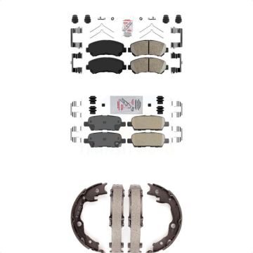 Front Rear Ceramic Disc Brake Pads Kit For Nissan Rogue Sentra Juke Select KNN-100581