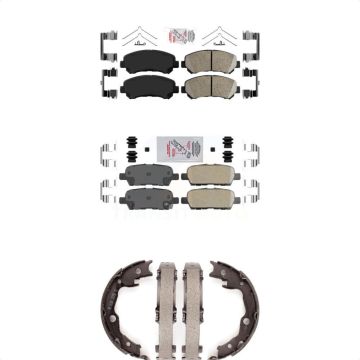 Front Rear Ceramic Disc Brake Pads Kit For Nissan Rogue Sentra Juke Select KNN-100582