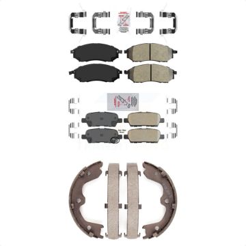Front Semi-Metallic Rear Ceramic Disc Brake Pads Kit For INFINITI G37 G35 EX35 QX50 M35 KNN-100583