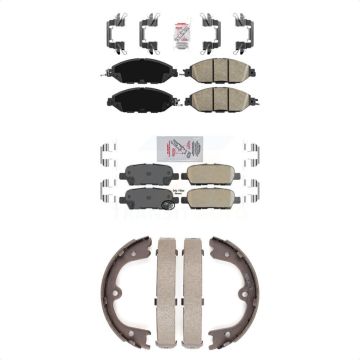 Front Rear Ceramic Disc Brake Pads Kit For Nissan Pathfinder INFINITI QX60 JX35 KNN-100589