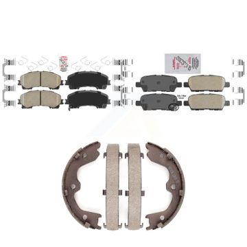 Front Rear Ceramic Disc Brake Pads Kit For 2016-2017 INFINITI QX50 KNN-100594