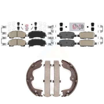 Front Rear Ceramic Disc Brake Pads Kit For 2016-2017 INFINITI QX50 KNN-100595
