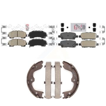 Front Rear Ceramic Disc Brake Pads Kit For 2016-2017 INFINITI QX50 KNN-100596
