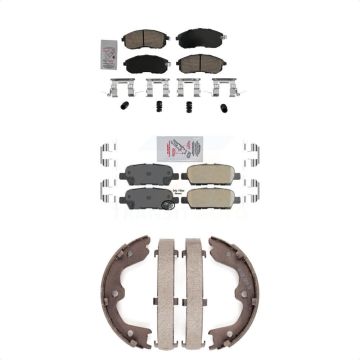 Front Rear Ceramic Disc Brake Pads Kit For Nissan Altima 350Z INFINITI G35 KNN-100601