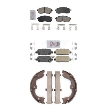 Front Rear Ceramic Disc Brake Pads Kit For Nissan Altima 350Z INFINITI G35 KNN-100602