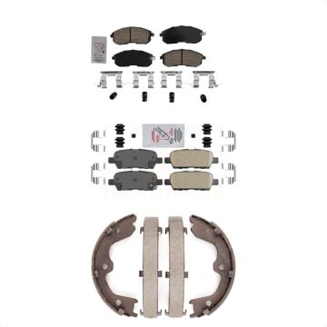 Front Rear Ceramic Disc Brake Pads Kit For Nissan Altima 350Z INFINITI G35 KNN-100604