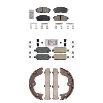 Front Rear Ceramic Disc Brake Pads Kit For Nissan Altima 350Z INFINITI G35 KNN-100605