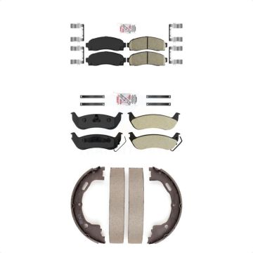 Front Ceramic Rear Semi-Metallic Disc Brake Pads Kit For Ford Ranger Mazda B2300 KNN-100620