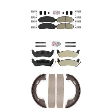Front Ceramic Rear Semi-Metallic Disc Brake Pads Kit For Ford Ranger Mazda B2300 KNN-100621