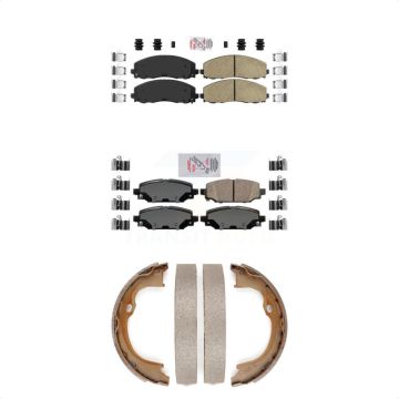 Front Rear Ceramic Disc Brake Pads Kit For Jeep Wrangler KNN-100623