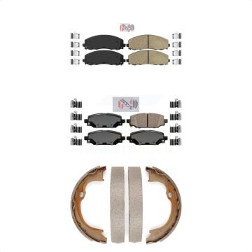 Front Rear Ceramic Disc Brake Pads Kit For Jeep Wrangler KNN-100624