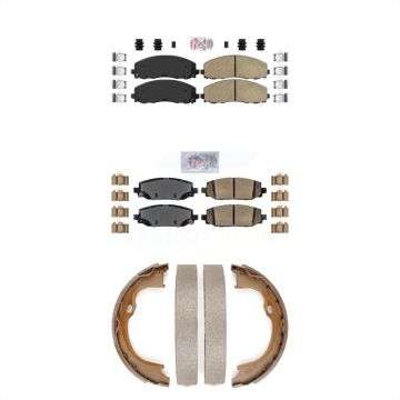 Front Rear Ceramic Disc Brake Pads Kit For Jeep Wrangler KNN-100625
