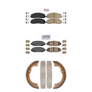 Front Rear Ceramic Disc Brake Pads Kit For Jeep Wrangler KNN-100626
