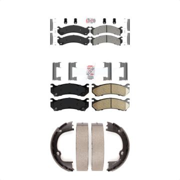 Front Semi-Metallic Rear Ceramic Disc Brake Pads Kit For GMC Chevrolet Silverado 2500 HD KNN-100627