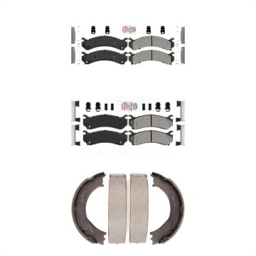 Front Rear Semi-Metallic Disc Brake Pads Kit For Chevrolet GMC Sierra 2500 HD Silverado KNN-100633