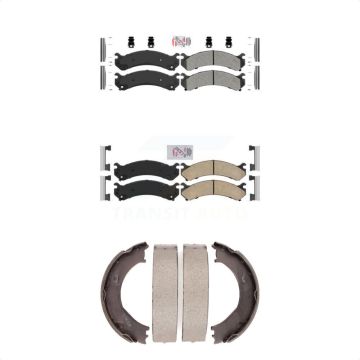 Front Semi-Metallic Rear Ceramic Disc Brake Pads Kit For Chevrolet GMC Silverado 3500 HD KNN-100637