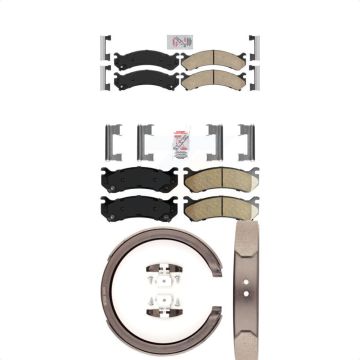 Front Rear Ceramic Disc Brake Pads Kit For GMC Chevrolet Sierra 2500 HD Silverado 1500 XL KNN-100640
