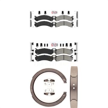 Front Rear Semi-Metallic Disc Brake Pads Kit For GMC Chevrolet Sierra 2500 HD Silverado KNN-100641