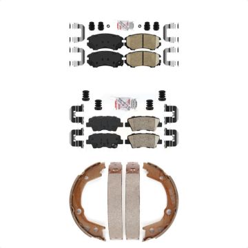 Front Rear Ceramic Disc Brake Pads Kit For 2010 Hyundai Elantra Sedan From 03 23 10 KNN-100677
