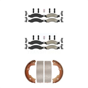 Front Rear Semi-Metallic Disc Brake Pads Kit For GMC Chevrolet C4500 Kodiak C5500 Topkick KNN-100681