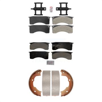 Front Rear Semi-Metallic Disc Brake Pads Kit For GMC Chevrolet C5500 Kodiak Topkick KNN-100684