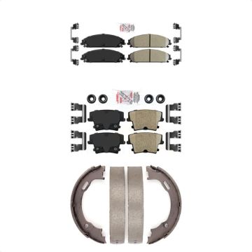 Front Rear Ceramic Disc Brake Pads Kit For Dodge Chrysler 300 Charger Challenger Magnum KNN-100693
