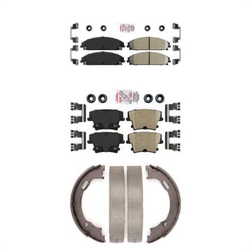 Front Rear Ceramic Disc Brake Pads Kit For Dodge Chrysler 300 Charger Challenger Magnum KNN-100694