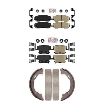 Front Rear Ceramic Disc Brake Pads Kit For Dodge Chrysler 300 Charger Challenger Magnum KNN-100695
