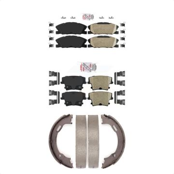 Front Rear Ceramic Disc Brake Pads Kit For 14-18 Dodge Charger Pursuit with RWD 5.7L 3.6L KNN-100708