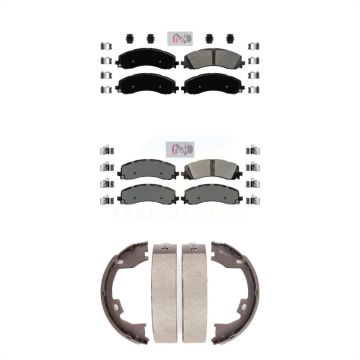 Front Rear Semi-Metallic Disc Brake Pads Kit For Ram 2500 3500 KNN-100712