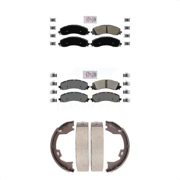Front Rear Semi-Metallic Disc Brake Pads Kit For Ram 2500 3500 KNN-100713