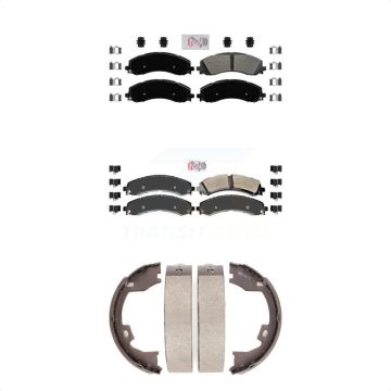 Front Rear Semi-Metallic Disc Brake Pads Kit For 2019-2021 Ram 3500 With Dual Wheels KNN-100716