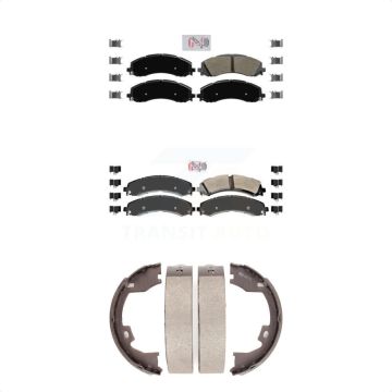 Front Rear Semi-Metallic Disc Brake Pads Kit For 2019-2021 Ram 3500 With Dual Wheels KNN-100717