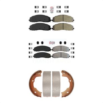 Front Rear Semi-Metallic Disc Brake Pads Kit For Ford F-450 Super Duty With 8 Lug Wheels KNN-100722