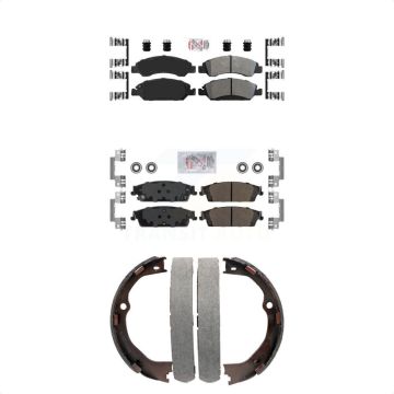 Front Rear Semi-Metallic Disc Brake Pads Kit For GMC Chevrolet Sierra 1500 Silverado LD KNN-100728