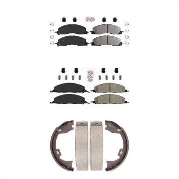 Front Rear Semi-Metallic Disc Brake Pads Kit For Ram 3500 2500 1500 Dodge KNN-100740