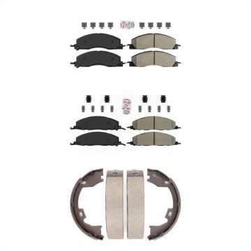 Front Rear Semi-Metallic Disc Brake Pads Kit For Ram 3500 2500 1500 Dodge KNN-100741