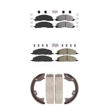 Front Rear Semi-Metallic Disc Brake Pads Kit For Ram 3500 2500 1500 Dodge KNN-100742