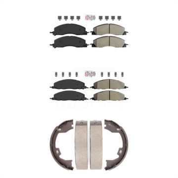 Front Rear Semi-Metallic Disc Brake Pads Kit For Ram 3500 2500 1500 Dodge KNN-100743