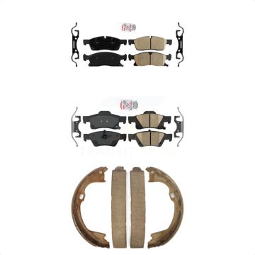 Front Rear Ceramic Disc Brake Pads Kit For Dodge Durango Jeep Grand Cherokee WK KNN-100745